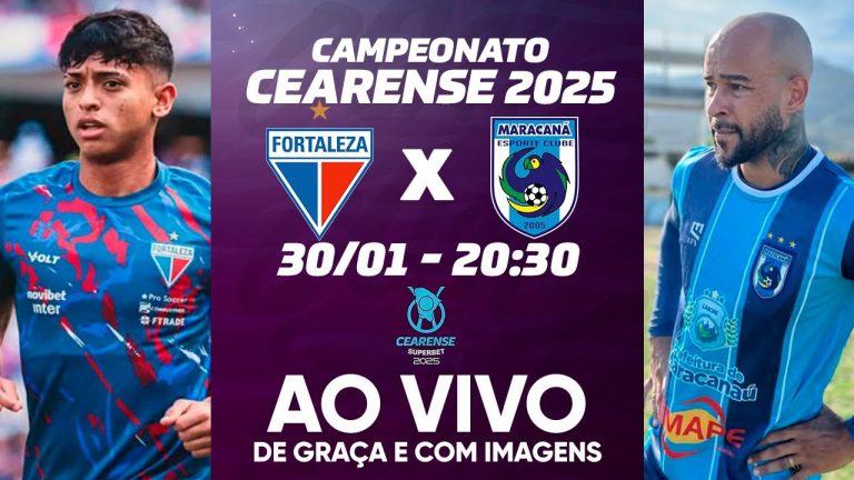 Fortaleza x Maracanã na imagem à esquerda, jogador do Fortaleza, e à direita, jogador do Maracanã