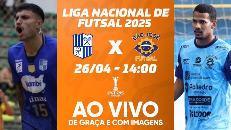 Minas Tênis x São José na imagem, à esquerda, jogador do Minas Tênis, e à direita, jogador do São José