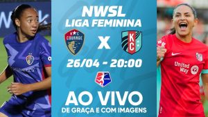 North Carolina Courage x Kansas City Current na imagem, a brasileira Aline Gomes, do North Carolina Courage, à esquerda, e a brasileira Bia Zaneratto, do Kansas City Current, à direita.