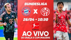 bayern de munique x mainz na imagem, Harry Kane, bayern de munique, à esquerda, e jogador do mainz, à direita.